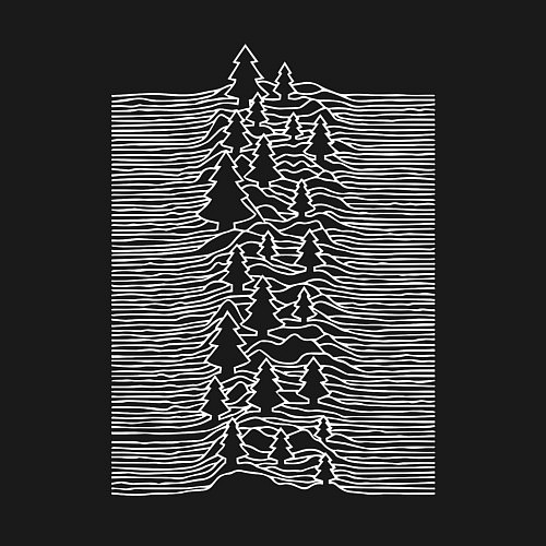 Мужской свитшот Joy Division ёлки новогодний / Черный – фото 3