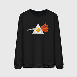 Свитшот хлопковый мужской Pink Floyd яичница и бекон, цвет: черный