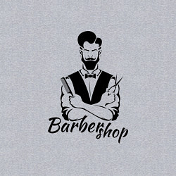 Свитшот хлопковый мужской Barbershop, цвет: меланж — фото 2