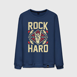 Свитшот хлопковый мужской Хард-рок, цвет: тёмно-синий