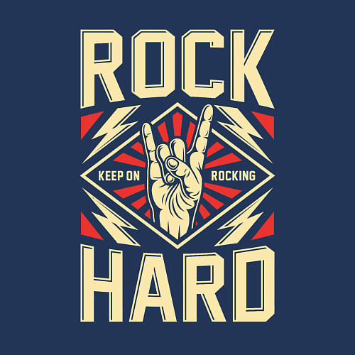 Мужской свитшот Хард-рок / Тёмно-синий – фото 3