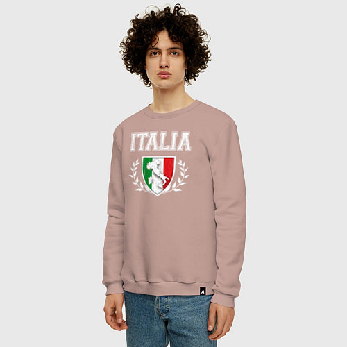 Мужской свитшот Italy map / Пыльно-розовый – фото 3