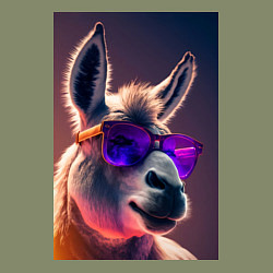 Свитшот хлопковый мужской Лама в очках, цвет: авокадо — фото 2