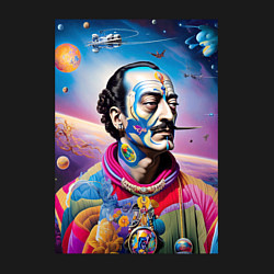 Свитшот хлопковый мужской Salvador Dali in space, цвет: черный — фото 2