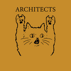 Свитшот хлопковый мужской Architects - rock cat, цвет: горчичный — фото 2