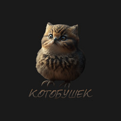 Свитшот хлопковый мужской Мем - каламбур котобушек, цвет: черный — фото 2