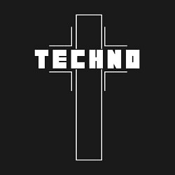 Свитшот хлопковый мужской Techno крест, цвет: черный — фото 2