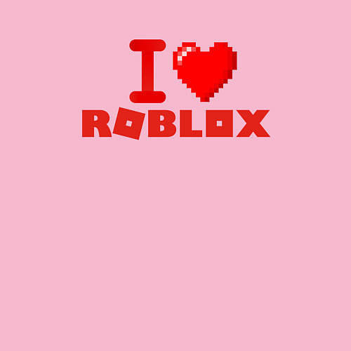 Мужской свитшот I love Roblox / Светло-розовый – фото 3