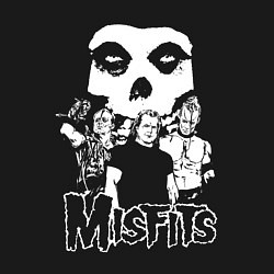 Свитшот хлопковый мужской Misfits рок группа, цвет: черный — фото 2