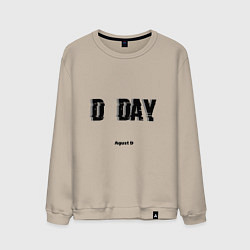 Свитшот хлопковый мужской D DAY Agust D, цвет: миндальный
