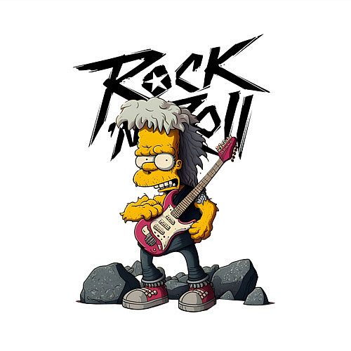 Мужской свитшот Simpsons Rock / Белый – фото 3