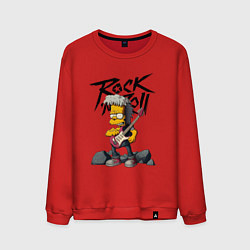 Свитшот хлопковый мужской Simpsons Rock, цвет: красный