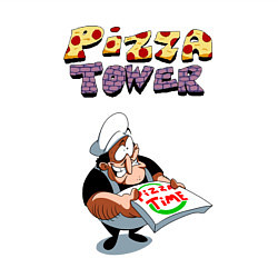 Свитшот хлопковый мужской Пеппино Спагетти из Pizza Tower, цвет: белый — фото 2