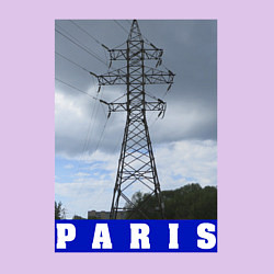 Свитшот хлопковый мужской Париж Эйфелева башня, цвет: лаванда — фото 2