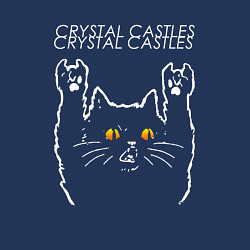 Свитшот хлопковый мужской Crystal Castles rock cat, цвет: тёмно-синий — фото 2