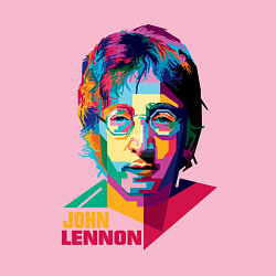 Свитшот хлопковый мужской John Lennon картина абстракция, цвет: светло-розовый — фото 2