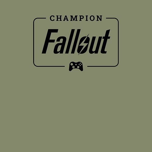 Мужской свитшот Fallout gaming champion: рамка с лого и джойстиком / Авокадо – фото 3