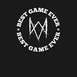 Свитшот хлопковый мужской Символ Watch Dogs и круглая надпись best game ever, цвет: черный — фото 2