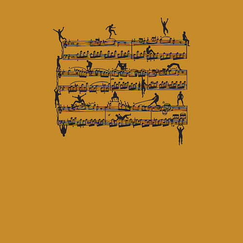 Мужской свитшот Music people / Горчичный – фото 3