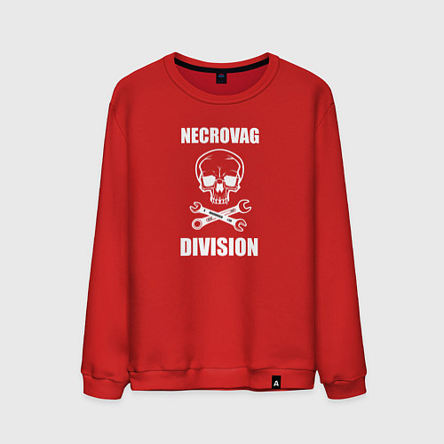 Мужской свитшот Necrovag white division / Красный – фото 1