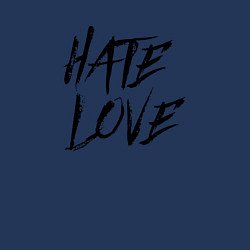 Свитшот хлопковый мужской Hate love Face, цвет: тёмно-синий — фото 2