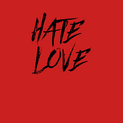 Свитшот хлопковый мужской Hate love Face, цвет: красный — фото 2