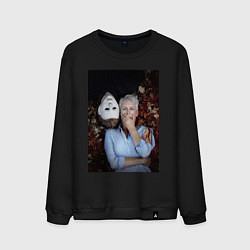 Свитшот хлопковый мужской Хеллоуин Майкл и Лори, цвет: черный