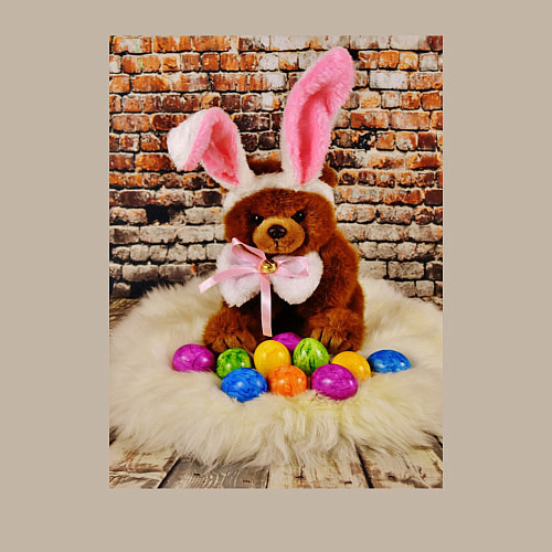 Мужской свитшот Кролик счастья / Миндальный – фото 3