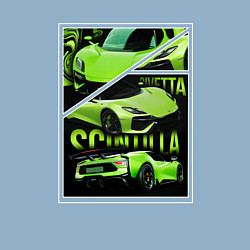 Свитшот хлопковый мужской Civetta scintilla green, цвет: мягкое небо — фото 2