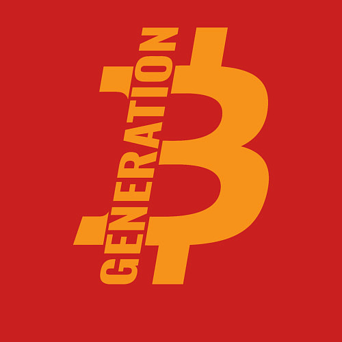 Мужской свитшот Поколение биткоин / Красный – фото 3