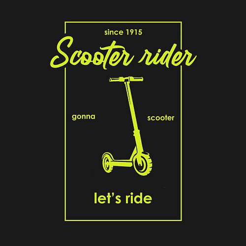 Мужской свитшот Scooter Rider / Черный – фото 3