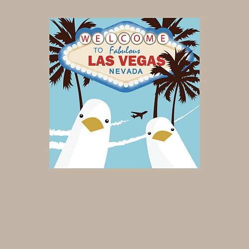 Мужской свитшот Чайки на курорте / Миндальный – фото 3