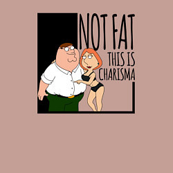 Свитшот хлопковый мужской Не толстый, а харизматичный Питер Гриффин, цвет: пыльно-розовый — фото 2