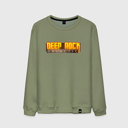 Свитшот хлопковый мужской Deep Rock Galactic logo, цвет: авокадо