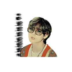 Свитшот хлопковый мужской Тэхен и Чонгук, цвет: белый — фото 2