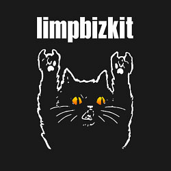 Свитшот хлопковый мужской Limp Bizkit rock cat, цвет: черный — фото 2