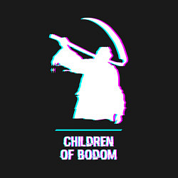 Свитшот хлопковый мужской Children of Bodom glitch rock, цвет: черный — фото 2