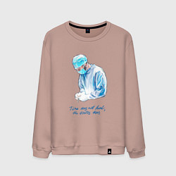 Мужской свитшот Лечит не время - лечит доктор