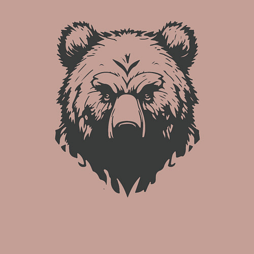 Мужской свитшот Бурый медведь / Пыльно-розовый – фото 3