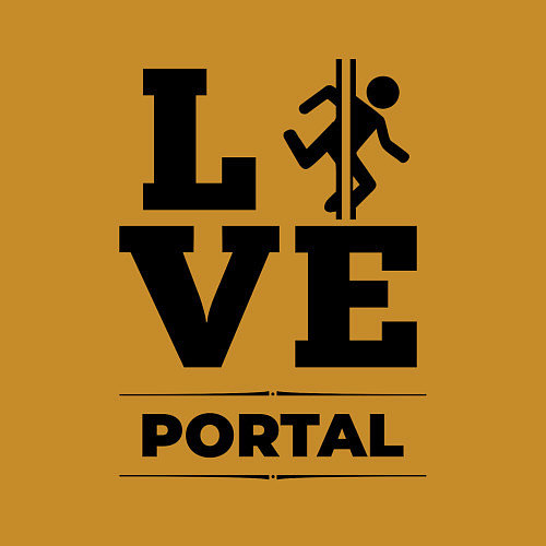 Мужской свитшот Portal love classic / Горчичный – фото 3