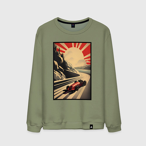 Мужской свитшот Формула 50x: Болид / Авокадо – фото 1