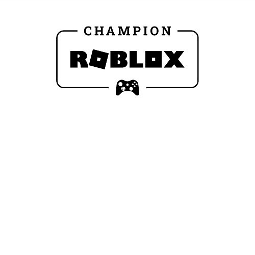 Мужской свитшот Roblox gaming champion: рамка с лого и джойстиком / Белый – фото 3