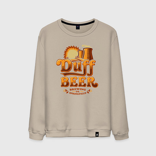 Мужской свитшот Duff beer brewing / Миндальный – фото 1