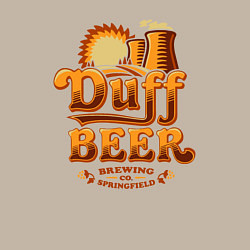 Свитшот хлопковый мужской Duff beer brewing, цвет: миндальный — фото 2