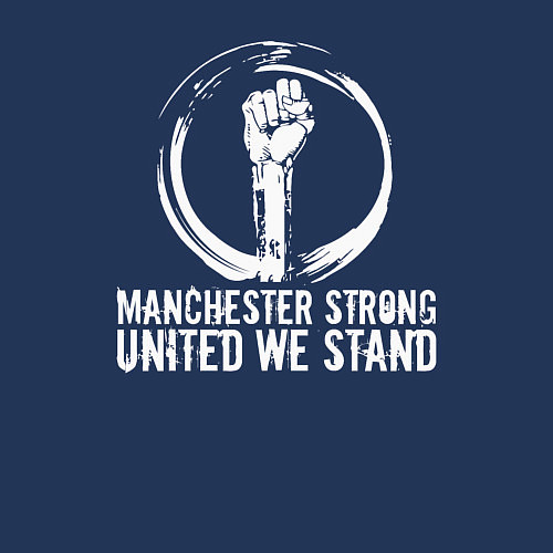 Мужской свитшот Manchester strong / Тёмно-синий – фото 3