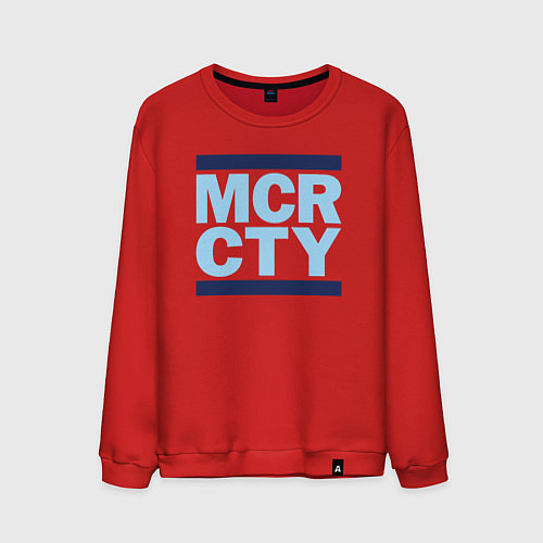 Мужской свитшот Run Manchester city / Красный – фото 1