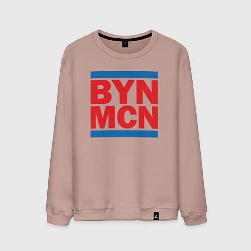 Мужской свитшот Run Bayern Munchen / Пыльно-розовый – фото 1