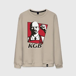 Свитшот хлопковый мужской KGB Lenin, цвет: миндальный
