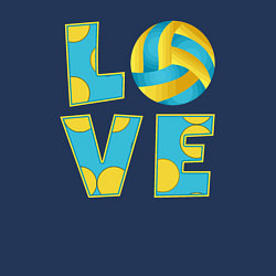 Свитшот хлопковый мужской Volleyball love, цвет: тёмно-синий — фото 2