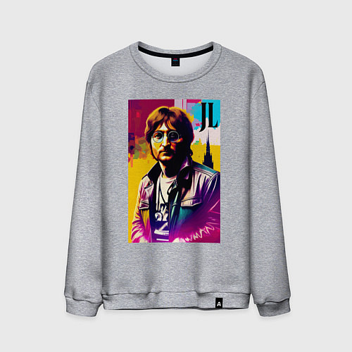 Мужской свитшот John Lennon - world legend / Меланж – фото 1